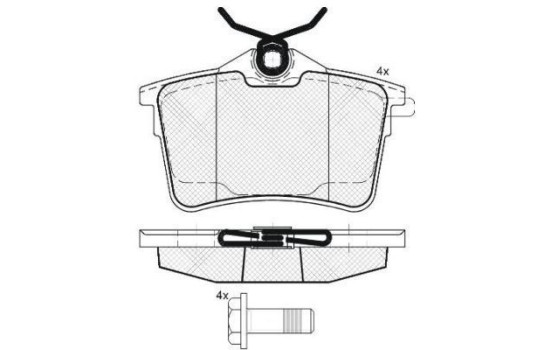 Brake Pad Set, disc brake 37700 ABS, Image 2