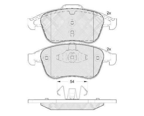 Brake Pad Set, disc brake 37707 ABS, Image 2