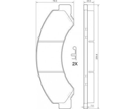 Brake Pad Set, disc brake 37713 ABS