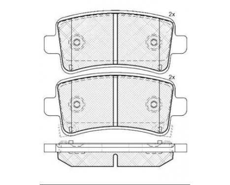 Brake Pad Set, disc brake 37729 ABS, Image 2