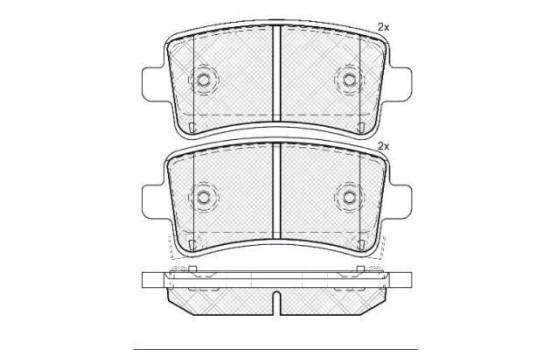 Brake Pad Set, disc brake 37729 ABS, Image 2