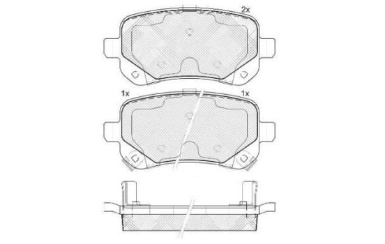 Brake Pad Set, disc brake 37733 ABS, Image 2