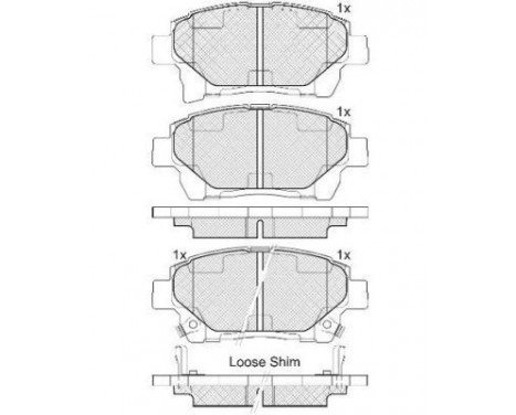 Brake Pad Set, disc brake 37738 ABS