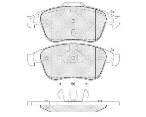 Brake Pad Set, disc brake 37744 ABS, Image 2