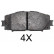 Brake Pad Set, disc brake 37755 ABS