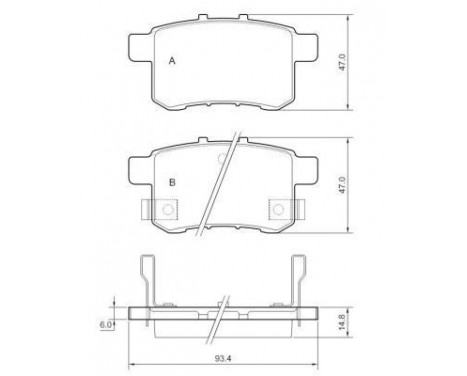 Brake Pad Set, disc brake 37756 ABS, Image 2