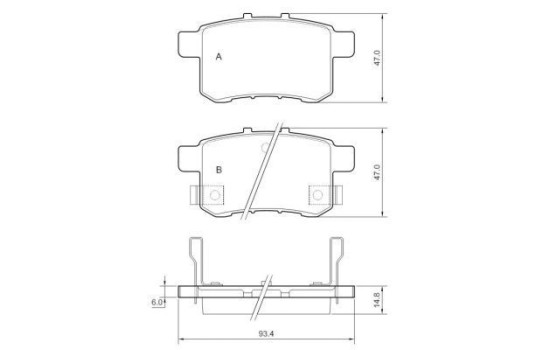 Brake Pad Set, disc brake 37756 ABS, Image 2