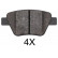 Brake Pad Set, disc brake 37784 ABS