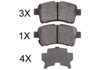 Brake Pad Set, disc brake 37843 ABS