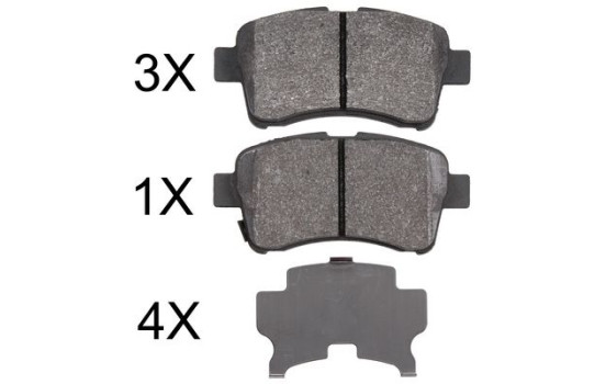 Brake Pad Set, disc brake 37843 ABS
