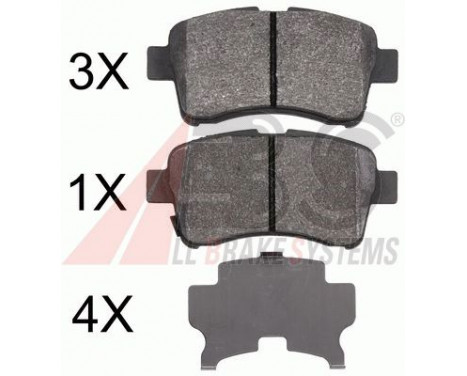 Brake Pad Set, disc brake 37843 ABS, Image 2