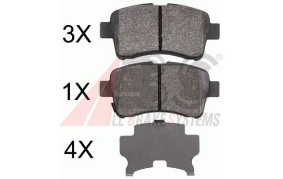 Brake Pad Set, disc brake 37843 ABS, Image 2