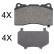 Brake Pad Set, disc brake 37857 ABS