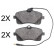 Brake Pad Set, disc brake 37858 ABS