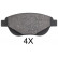 Brake Pad Set, disc brake 37885 ABS