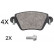 Brake Pad Set, disc brake 37897 ABS