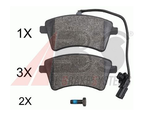 Brake Pad Set, disc brake 37900 ABS, Image 2