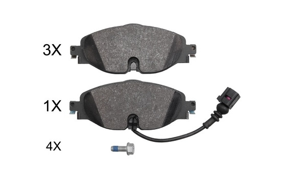 Brake Pad Set, disc brake 37958 ABS
