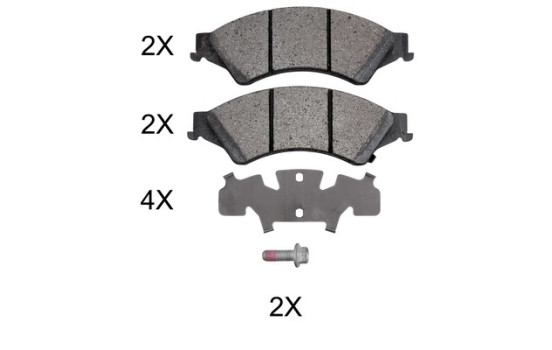 Brake Pad Set, disc brake 37973 ABS