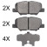 Brake Pad Set, disc brake 37975 ABS