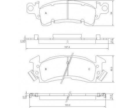 Brake Pad Set, disc brake 38052 ABS, Image 2