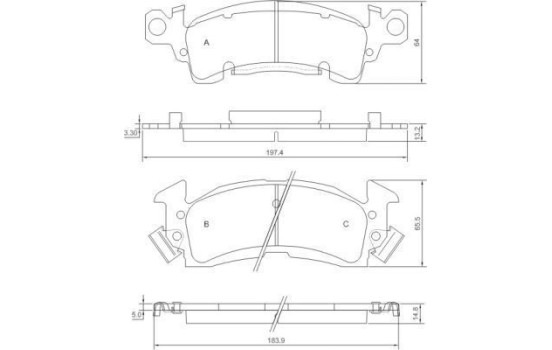 Brake Pad Set, disc brake 38052 ABS, Image 2