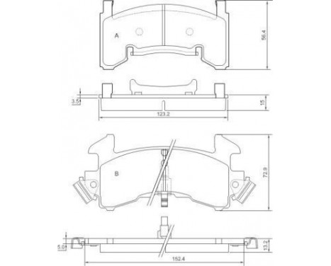 Brake Pad Set, disc brake 38154 ABS, Image 2