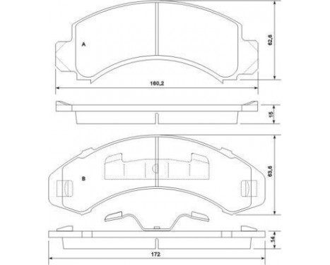 Brake Pad Set, disc brake 38249 ABS, Image 2
