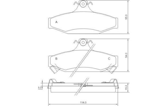 Brake Pad Set, disc brake 38295 ABS, Image 2
