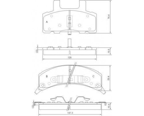 Brake Pad Set, disc brake 38369 ABS, Image 2