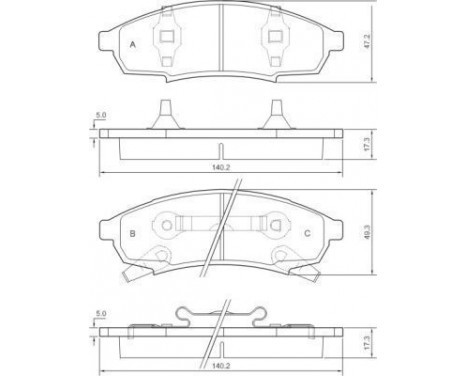 Brake Pad Set, disc brake 38376 ABS, Image 2