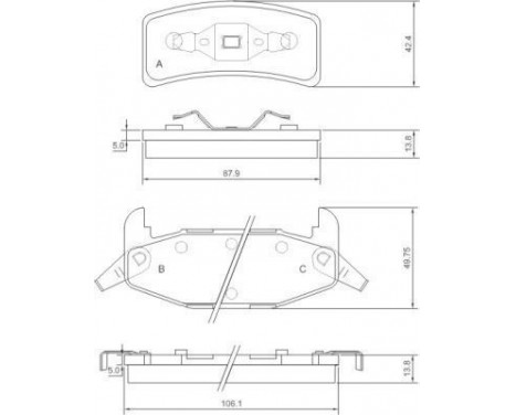 Brake Pad Set, disc brake 38377 ABS, Image 2