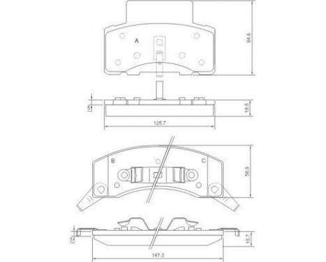 Brake Pad Set, disc brake 38459 ABS, Image 2