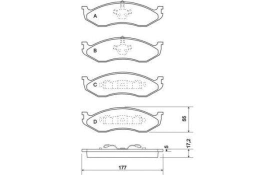Brake Pad Set, disc brake 38477 ABS, Image 2