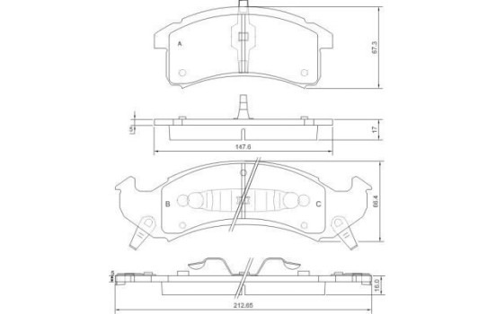 Brake Pad Set, disc brake 38505 ABS, Image 2