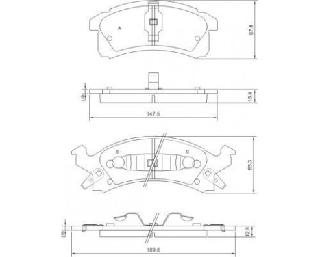 Brake Pad Set, disc brake 38506 ABS, Image 2