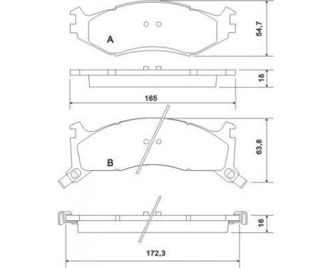 Brake Pad Set, disc brake 38521 ABS, Image 3