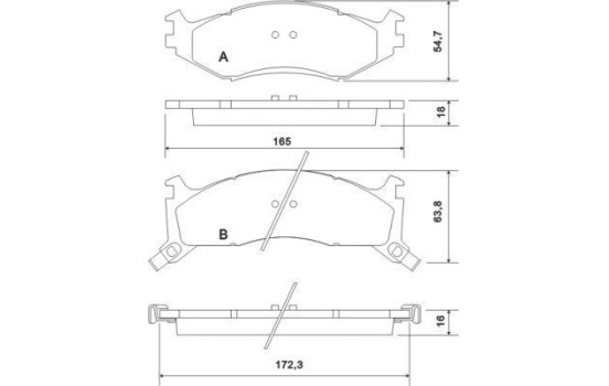 Brake Pad Set, disc brake 38521 ABS, Image 3