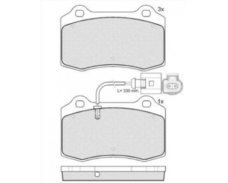 Brake Pad Set, disc brake 38592 ABS, Image 3