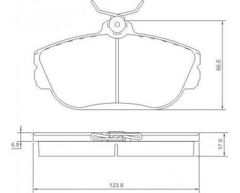 Brake Pad Set, disc brake 38601 ABS, Image 3