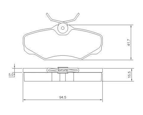 Brake Pad Set, disc brake 38610 ABS, Image 2