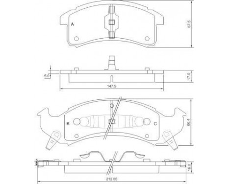 Brake Pad Set, disc brake 38623 ABS, Image 2