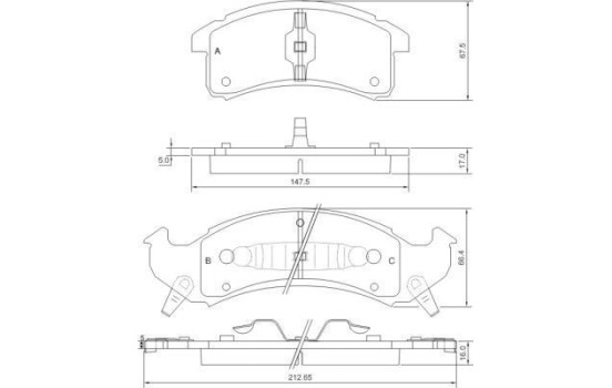 Brake Pad Set, disc brake 38623 ABS, Image 2