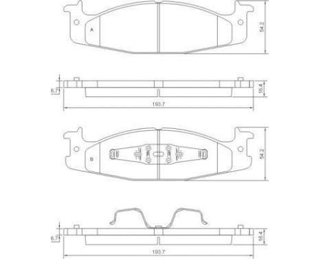 Brake Pad Set, disc brake 38632 ABS, Image 2
