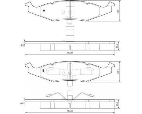 Brake Pad Set, disc brake 38633 ABS, Image 3