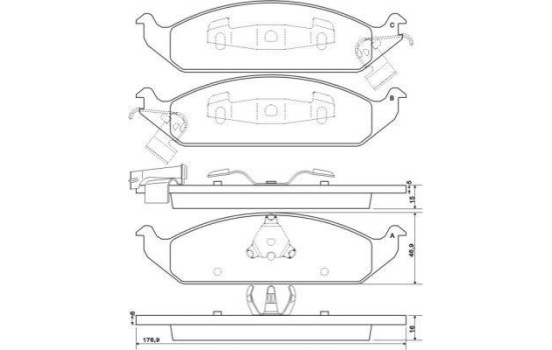 Brake Pad Set, disc brake 38650 ABS, Image 2