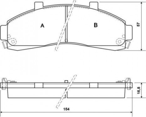 Brake Pad Set, disc brake 38652 ABS, Image 2