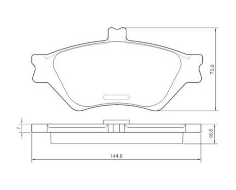 Brake Pad Set, disc brake 38659 ABS, Image 2
