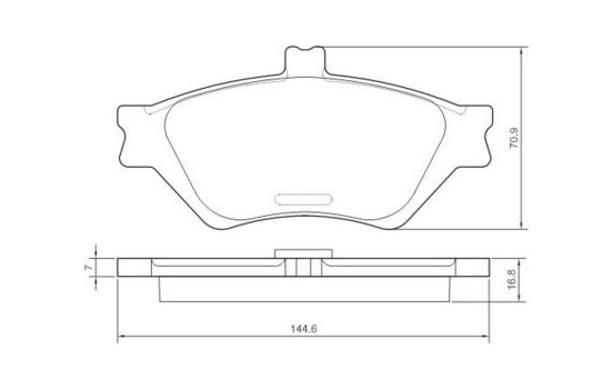 Brake Pad Set, disc brake 38659 ABS, Image 2