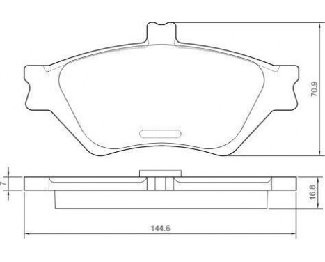 Brake Pad Set, disc brake 38659 ABS